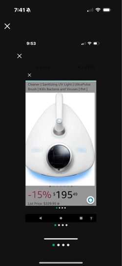URAYCOP RN | Handheld Allergen Vacuum Cleaner | Sanitizing UV Light | UltraPulse Brush | Kills Bacteria and Viruses | Pet | , Used Once