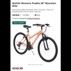NEW! Nishiki Womens Pueblo 26" Mountain Bike