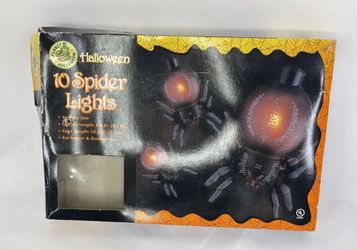 Halloween Spider Lights 10 Orange Black Planet Home Decor