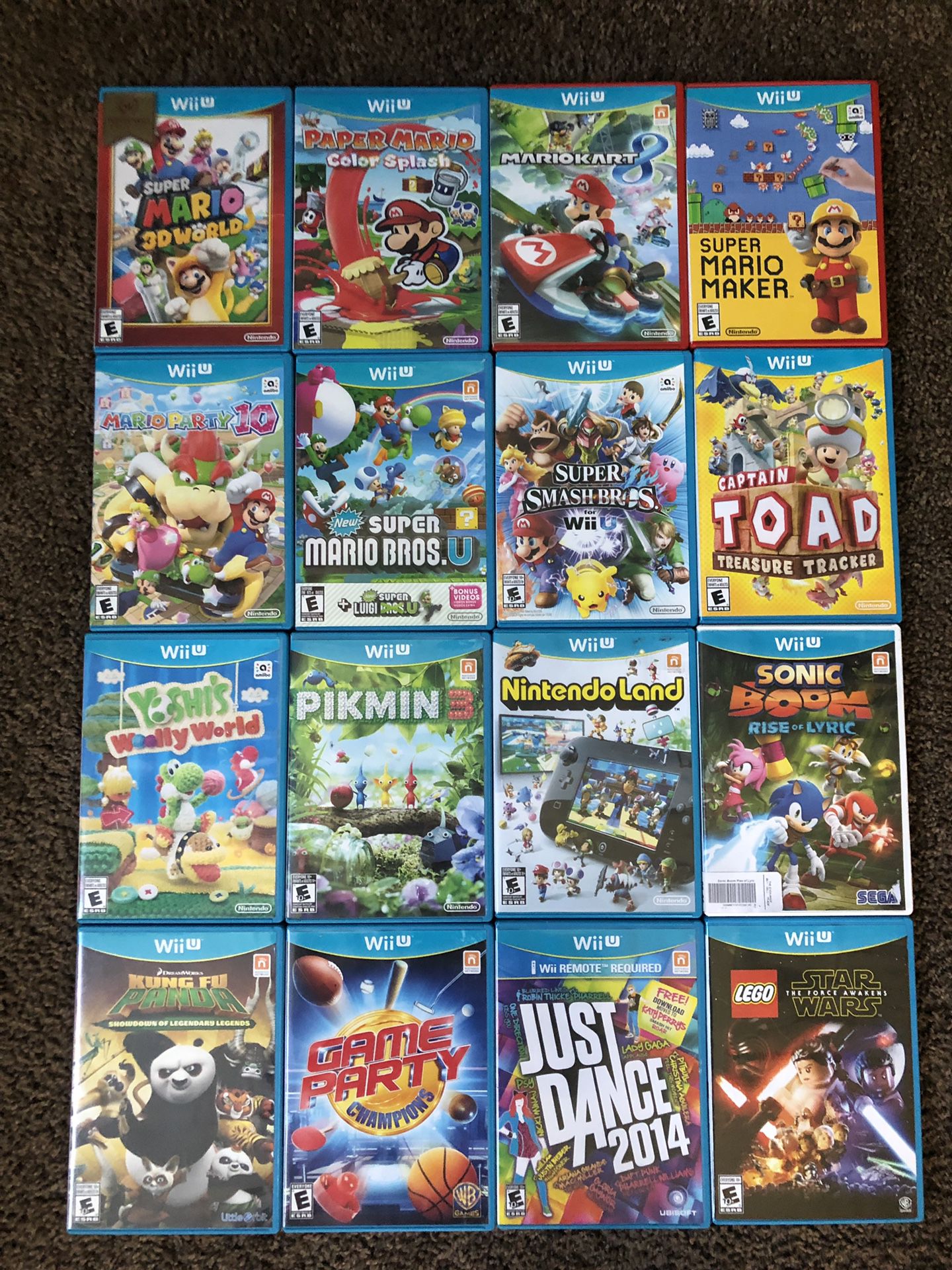 Nintendo Wii U / 16 Games / controllers