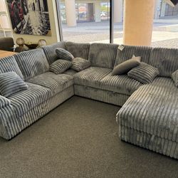 Gray Sectional Sleeper With Storage Chaise 