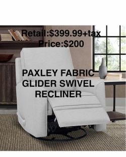 Paxley Fabric Glider Swivel Recliner