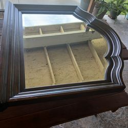 From a dresser mirror