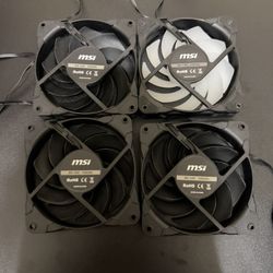 x4 MSI Rainbow 120mm RGB Case Fans 12025L