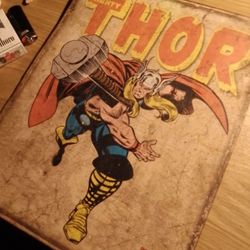 "The Mighty THOR" Vintage ,Marvel Comics, Metal Sigh ,
