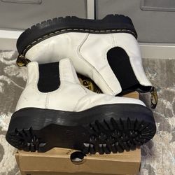 Dr Martens White Chelsea Boot Platform Size 7