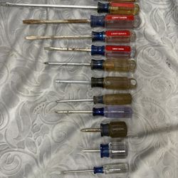 Vintage Craftsman Screwdriver Collection - 13 Pc 