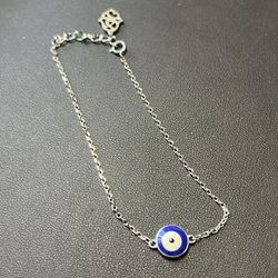 Silver Evil Eye Bracelet