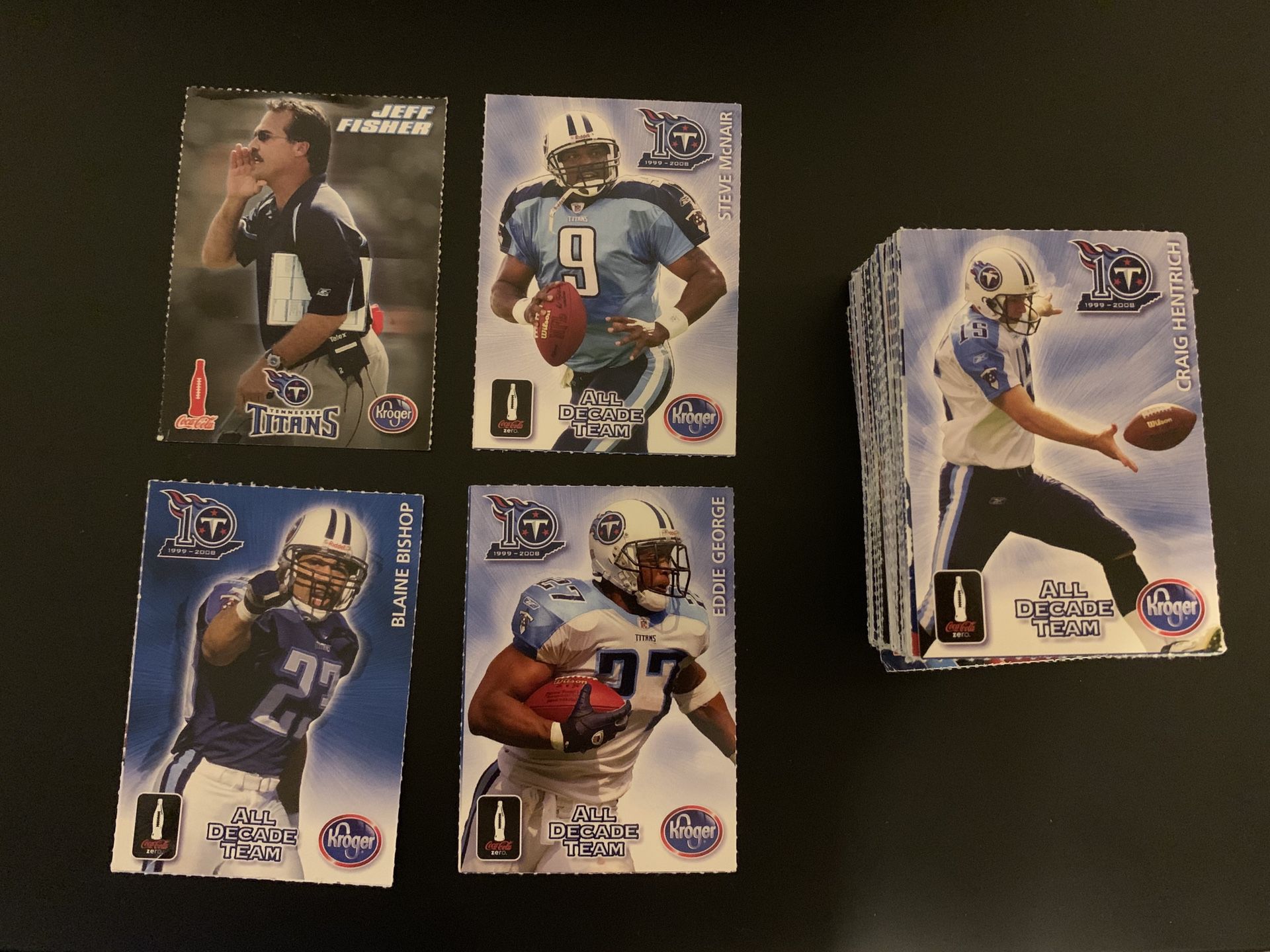 (80) 2008 Tennessee Titans Kroger All Decade Team Cards