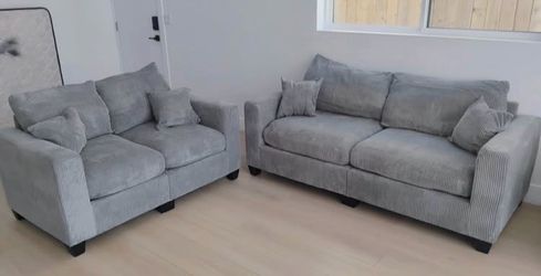 New corduroy couch and love seat set / free delivery