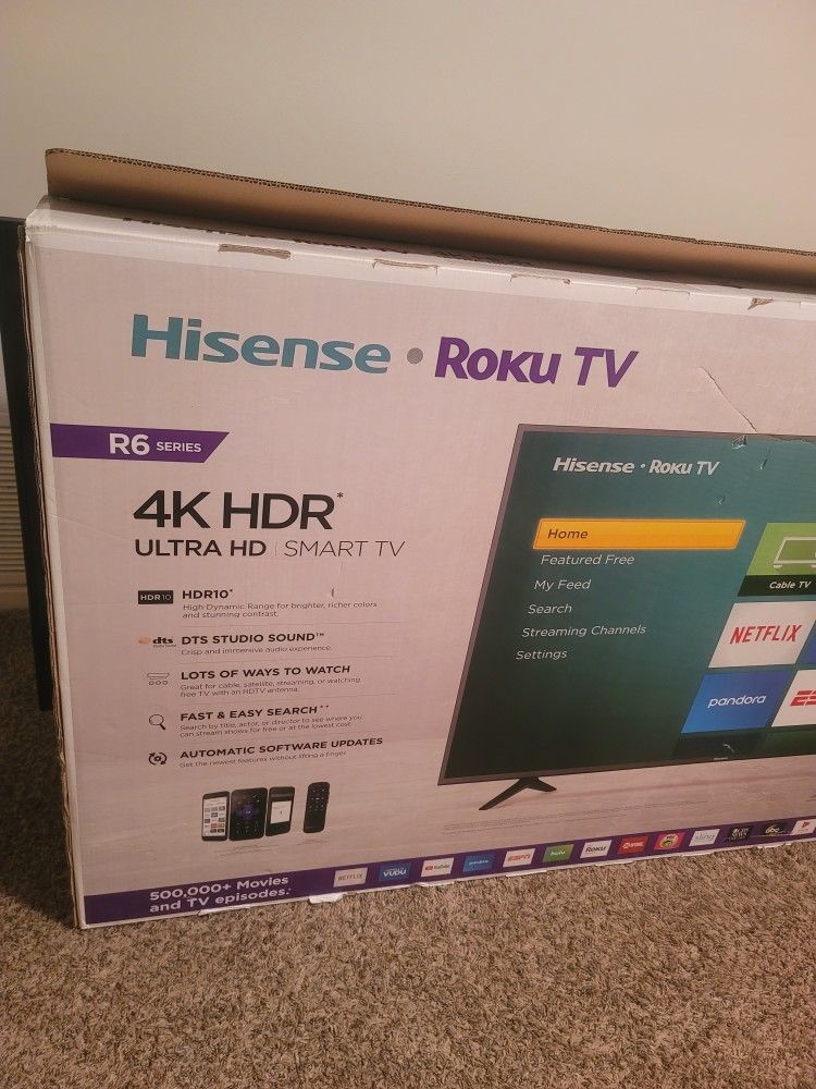 SEE DESCRIPTION: 58" Hisense Roku TV For Parts