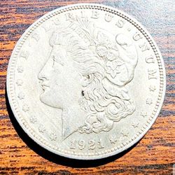 1921 Morgan Silver Dollar Coin 