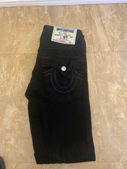 True Religion Black Straight Jeans