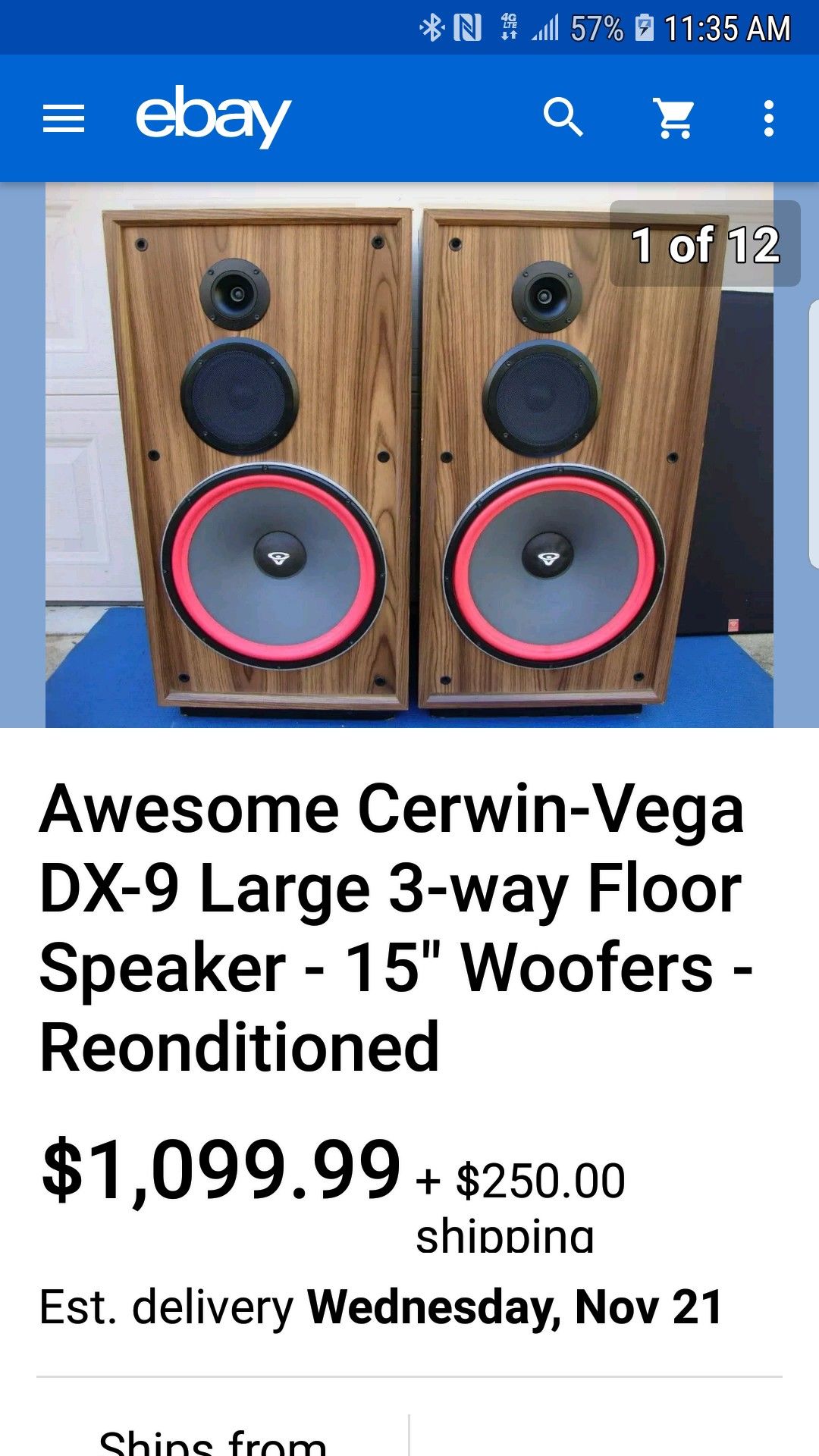 Cerwin Vega Floor Speakers Cerwin Vega XLS-12 3-Way 12