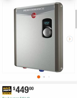 Shop Rheem Performance 18 kW 3.51 GPM 240-Volt Self-Modulating Electric Tankless Water Heater