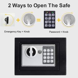 Mini Safe - Kids Safe Box with Electronic Keypad, 9.06 x 6.69 x 6.69 inch