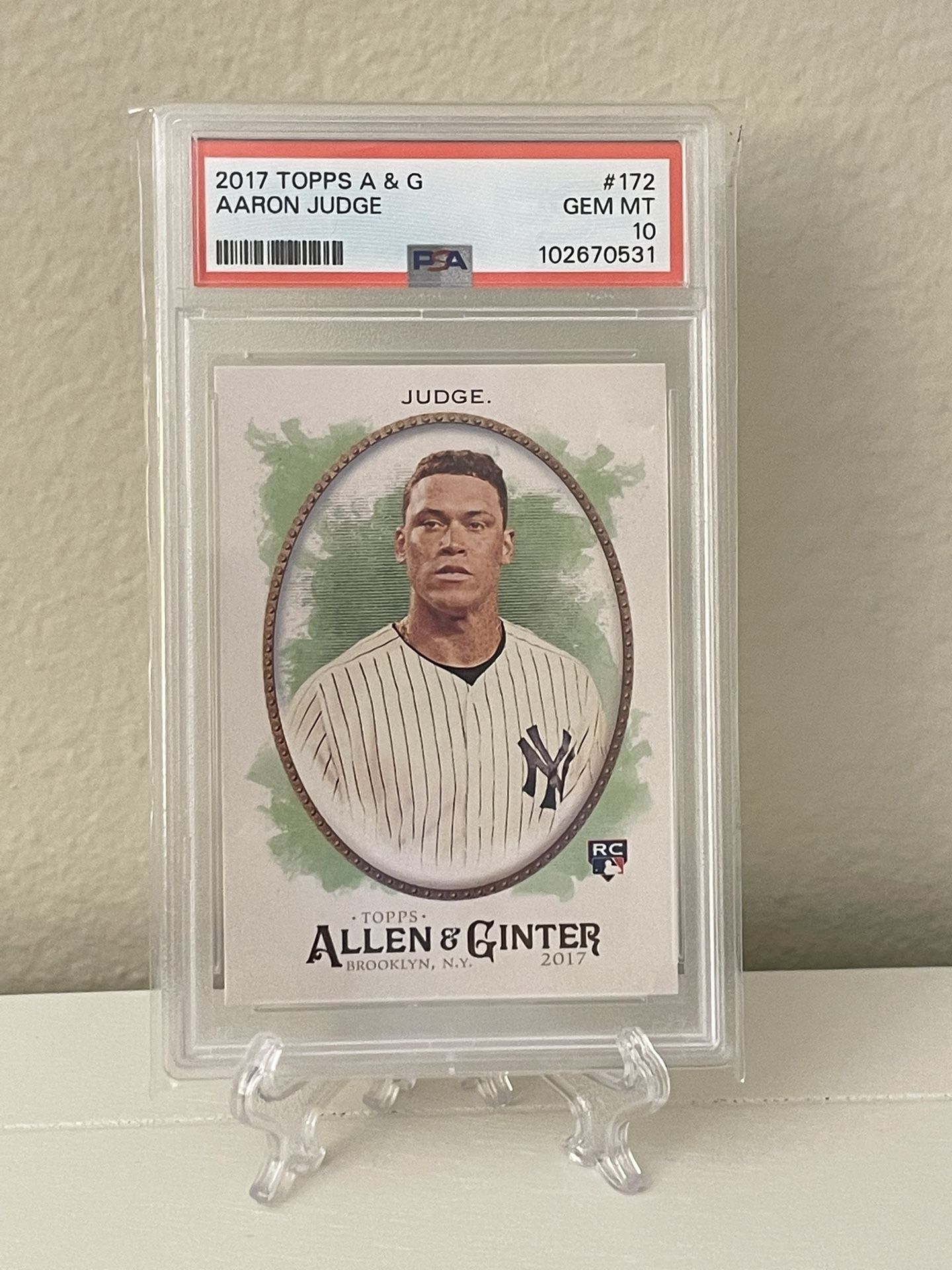 2017 Topps Allen & Ginter Aaron Judge #172 PSA 10