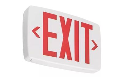 Lithonia Lighting Contractor Select LQM Series Integrated LED Exit Sign W/Back Up Battery NEW