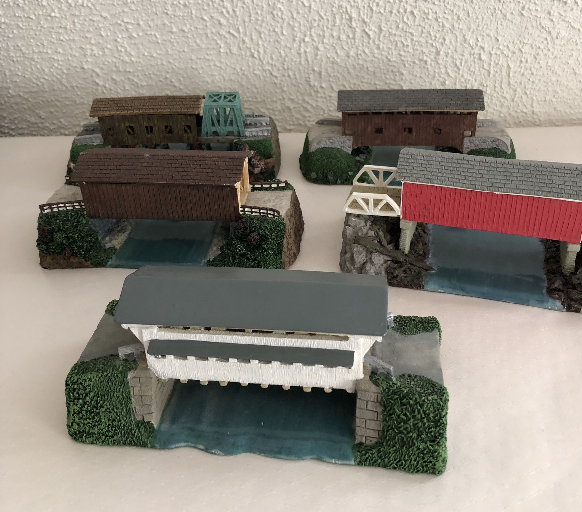 A Collection Of 5 The American Covered Bridge Collection Goddard Bridge , Vermont Bridge, Wolf Bridge , Harpersfield Bridge, Colmanvile Bridge Excel