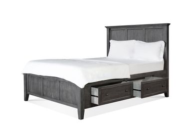 New Traditions California King Storage Bed - Gray