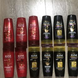 Lot of 12 loreal Elvive Shampoo and Conditioner