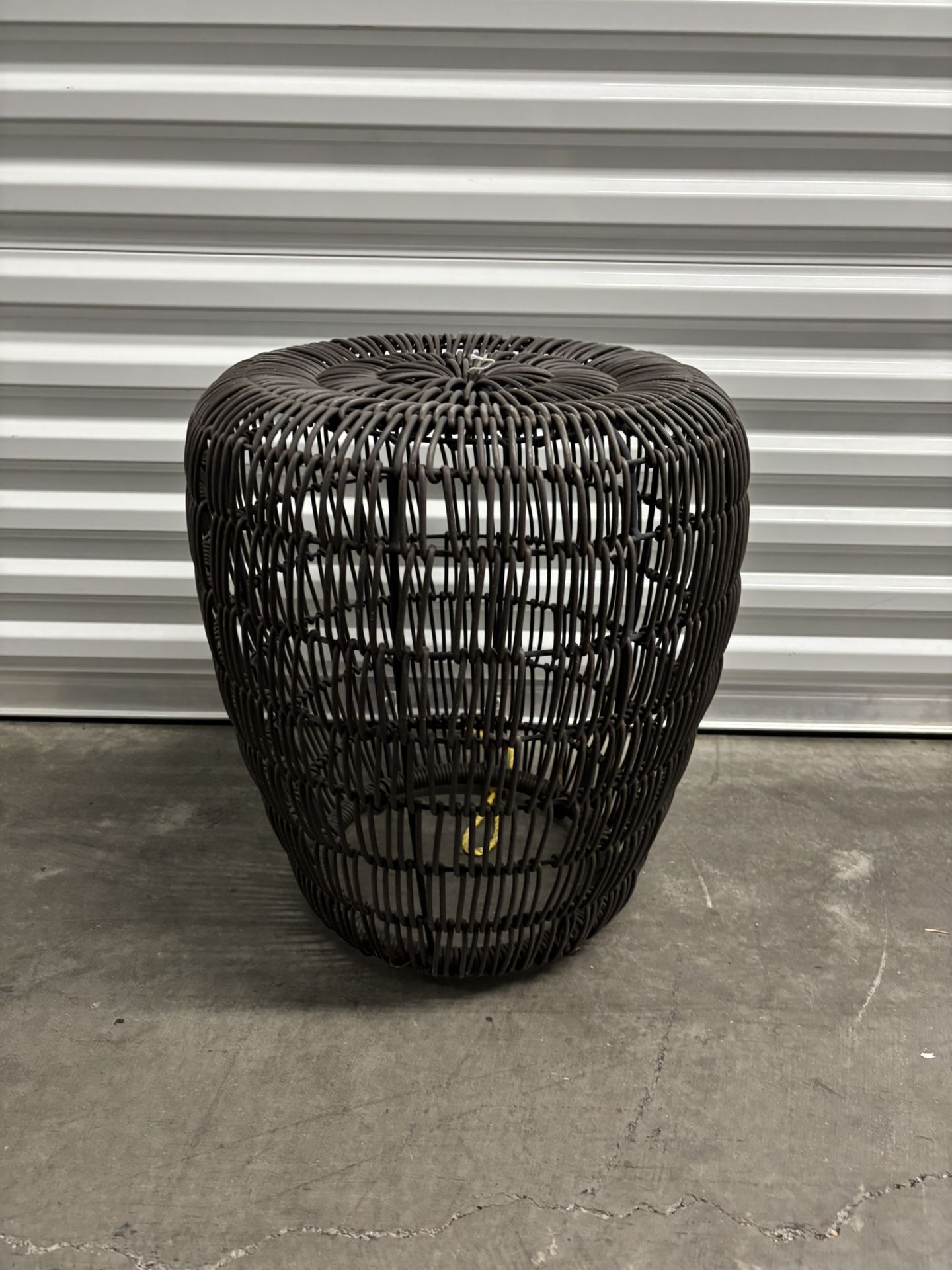 Wicker Rattan Ottoman Stool Side Table