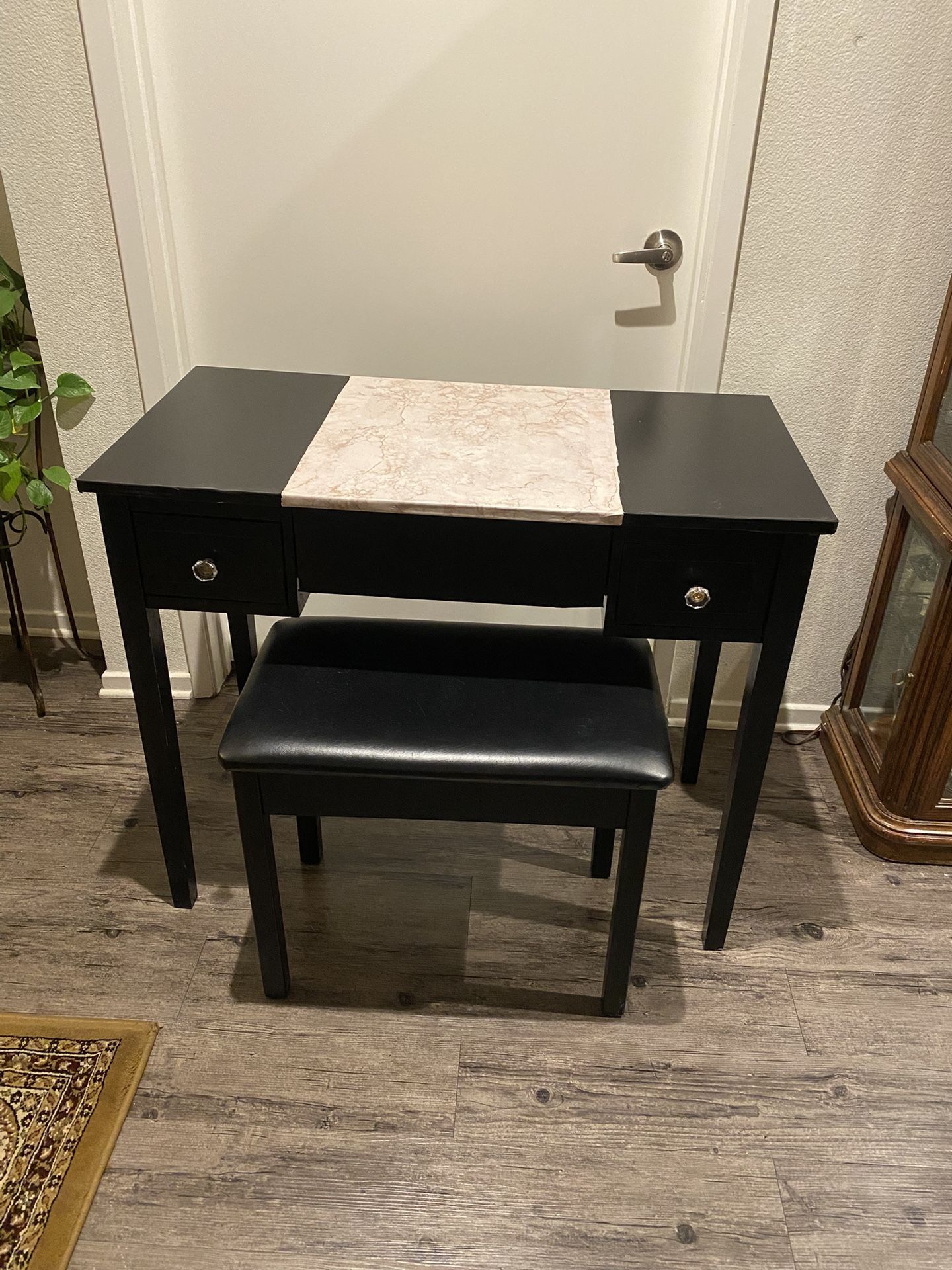 Table for mirror and stand