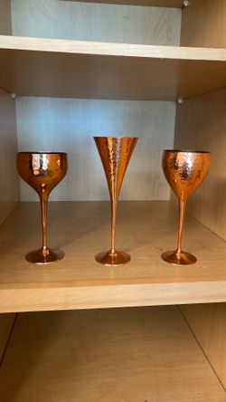 Copper wine glasses