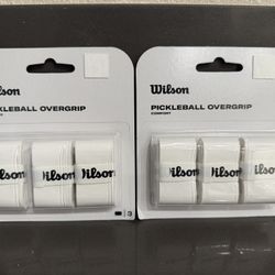 2 X Wilson Pickleball Paddle Overgrips 3-Pack (6 grips total) White