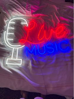 Live Music Neón Sign