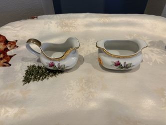 Vintage Sugar And Creamer Bowl