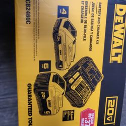 DEWALT 20VMAX 6.0AH 4.0AH BATTERIES AND CHARGER 4AMP NEW 
