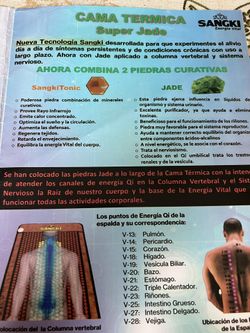 Damos terapias con productos basados en piedra de jade y arcilla promovidos con calor infrarrojos