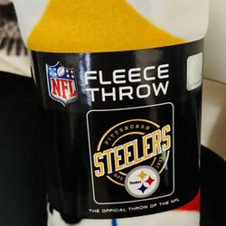 NEW: Pittsburgh Steelers Campaign Fleece Throw Blanket - NFL Football 50x60 in
