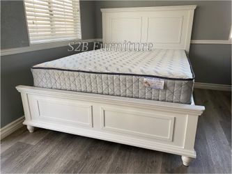 Ck White Alina Bed With Ortho Mattress Included!