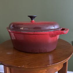 Oval Enamel Cast Iron Dutch Oven 