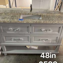 48in Bathroom Vanity With Top And Faucet