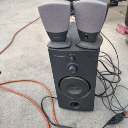 3 pieces harman kardon subwoofers computer set