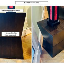 Wood block end table