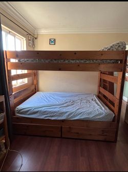 Full Size Bunk Bed Wooden Frame