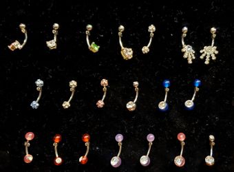 Piercings Body jewelry belly button nostril helix septum