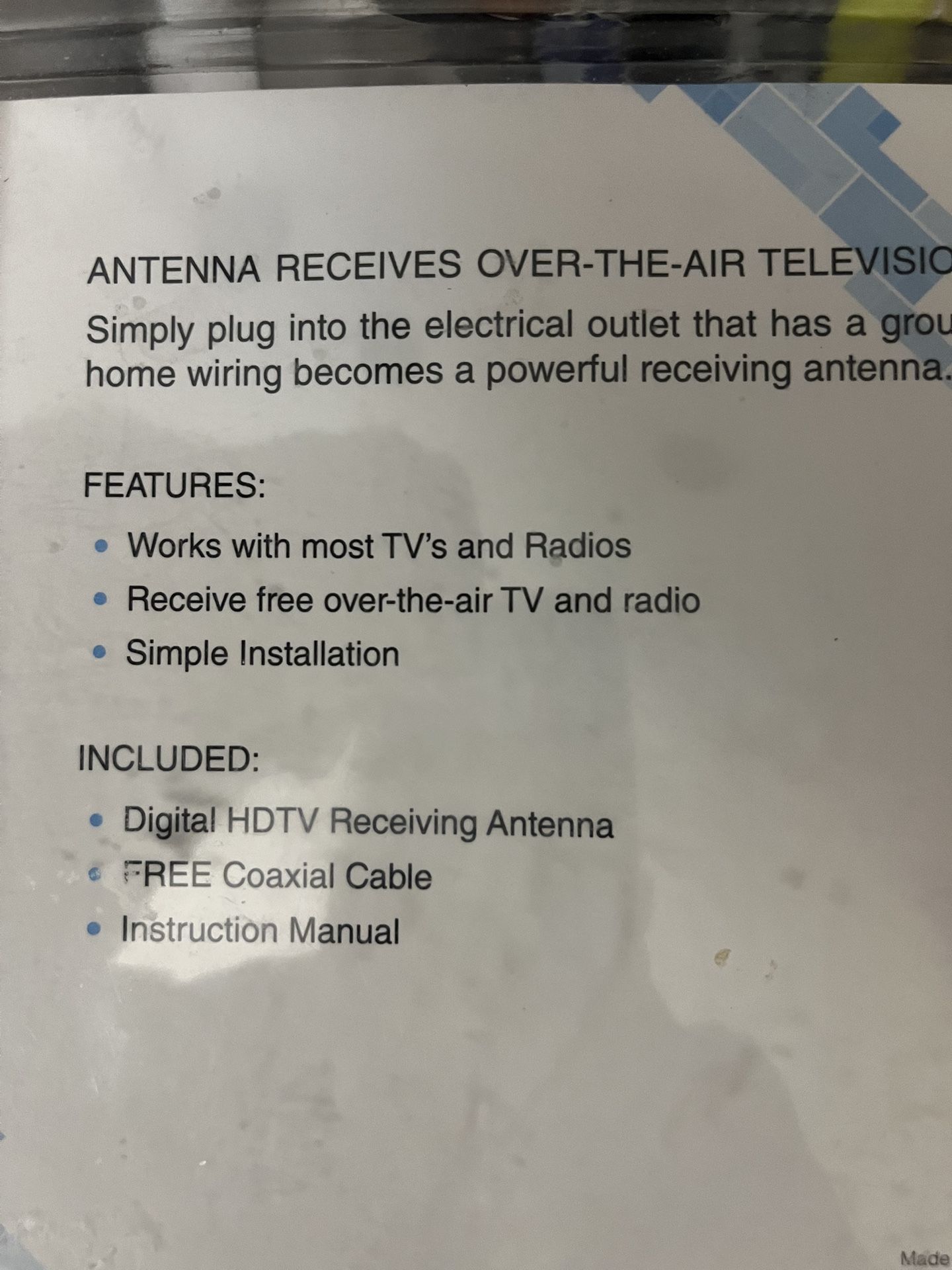 Easy Install TV Antenna