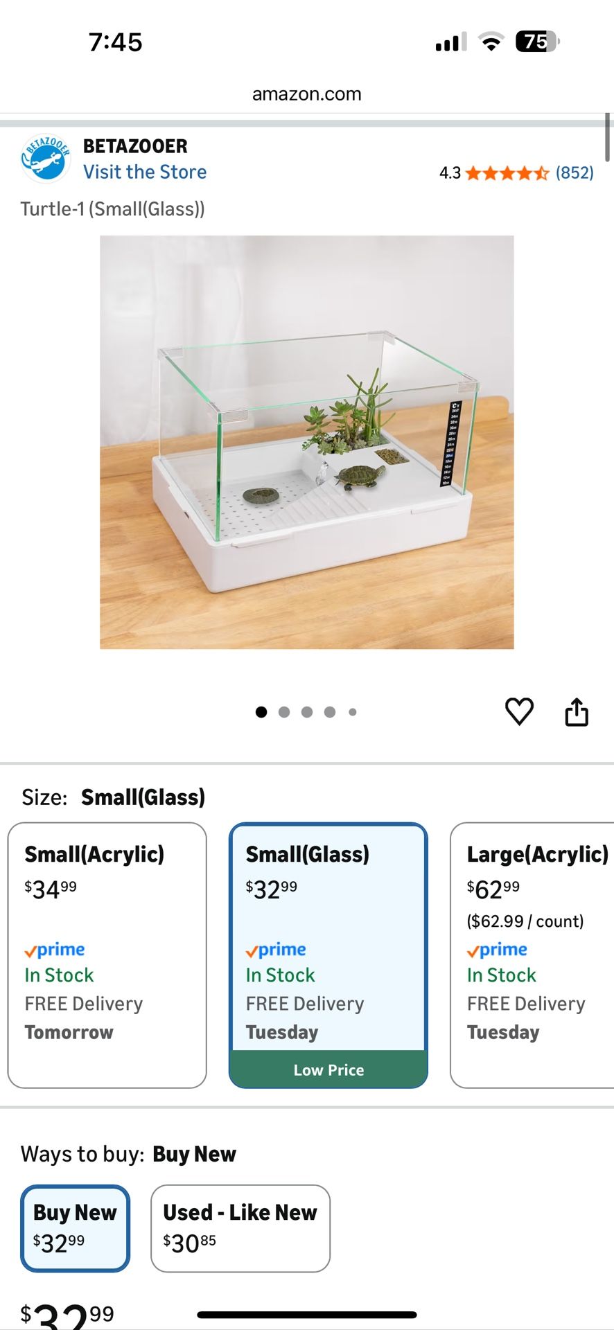 Small Turtle tank, Great Condition