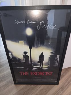 Signed  By Lind Blair Exorcist Poster 
