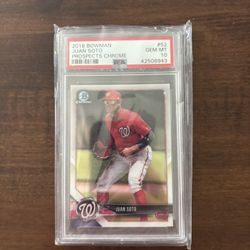 2018 Bowman Prospects Chrome Juan Soto RC #BCP52 PSA 10 GEM MT