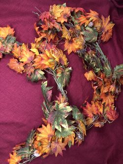 🍁 18" Colorful Maple Leaf Fall Swag 🍂(2 Available)