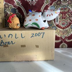 Year of The Boar 3 Vintage Boars (New In Box)