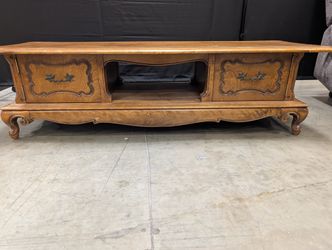 Ornate Carved Wood French Provincial Coffee Table