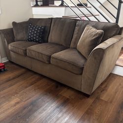 Brown Suede Sofa | La-Z-Boy