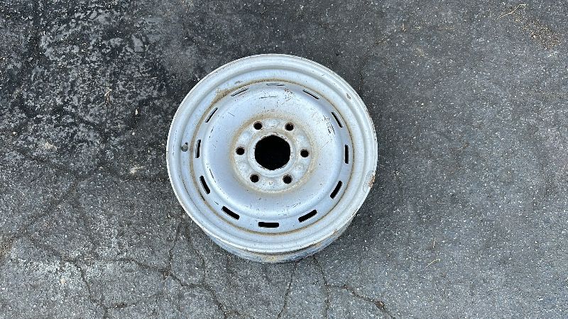 One 16 inch steel 6 lug OBS Chevy truck rim-T06971